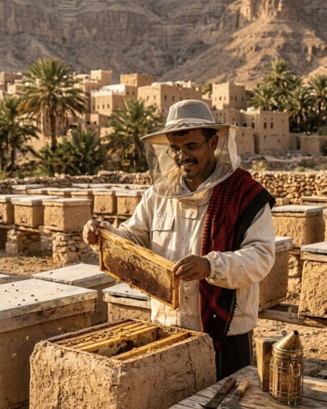 عوض العامرى صاحب مؤسسة العماري للعسل اليمني